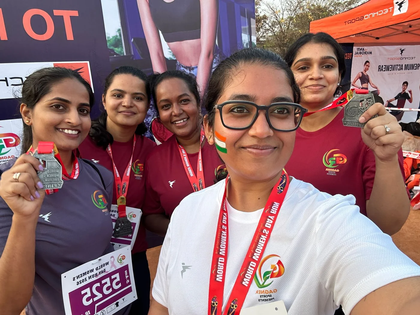 A selfie from the marathon start line